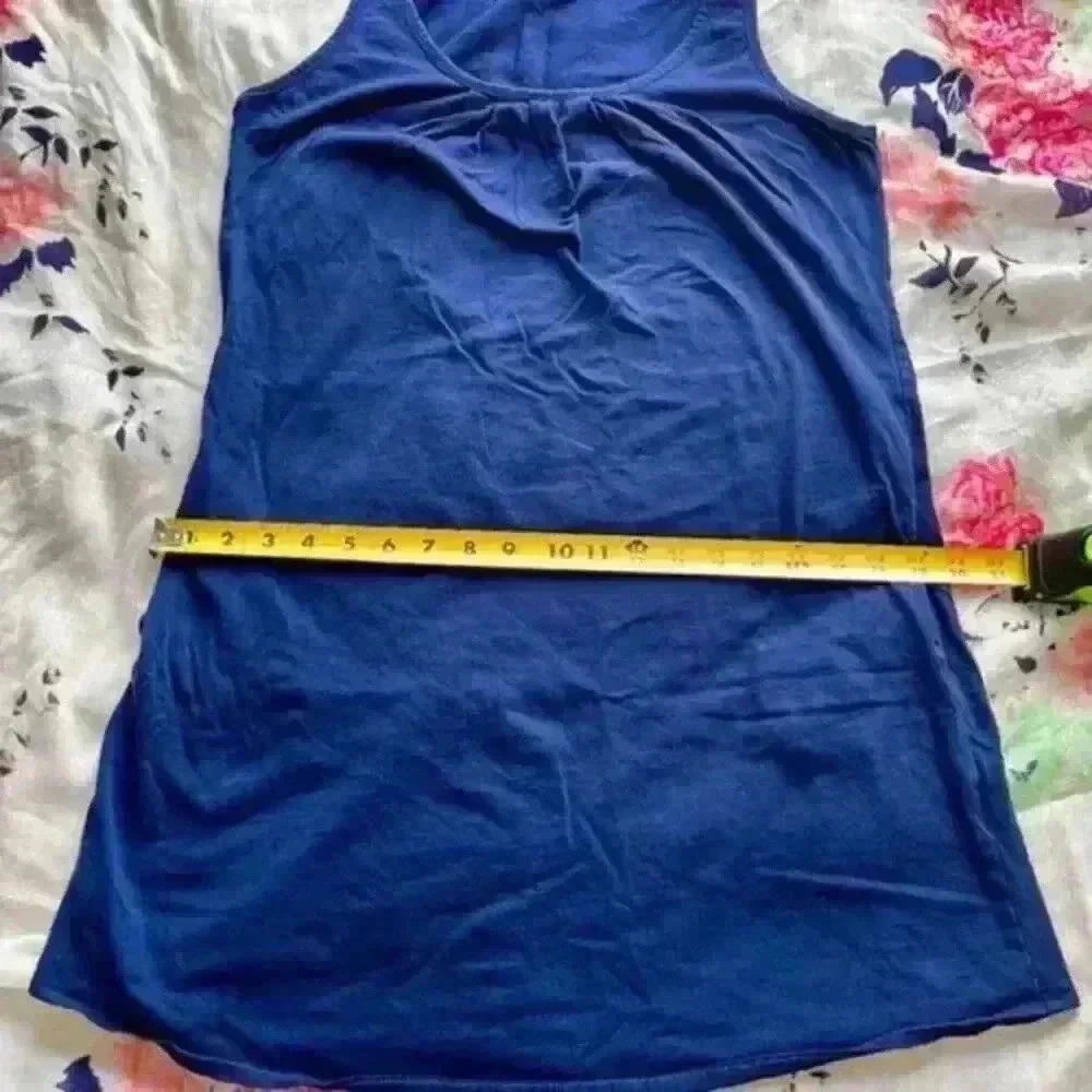 Lands' End‎ Sleeveless Midi Tank Dress w/ Pockets Navy Women's Size Small - Picture 4 of 6